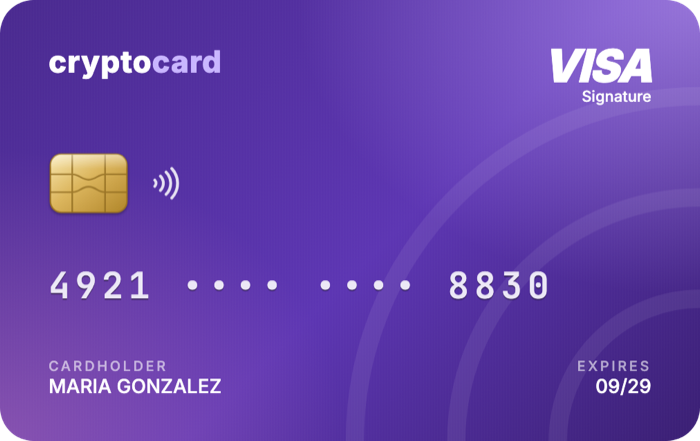Tarjeta Visa Signature de Cryptocard